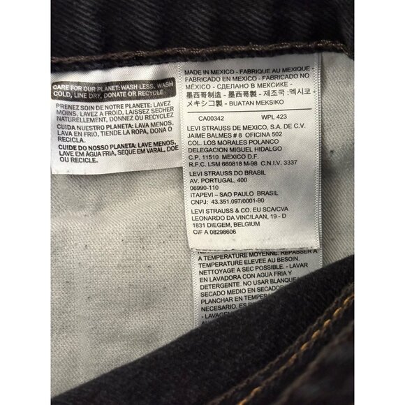 LEVI'S 505 MENS DENIM WASH BLACK JEANS STRAIGHT LEG 36X34 LONG-TALL 100% COTTON - Picture 11 of 11